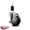 Service Caster 3.5'' Black Poly Swivel 1-3/8'' Expanding Stem Caster with Brake SCC-EX20S3514-PPUB-BLK-TLB-138 - alternate 4
